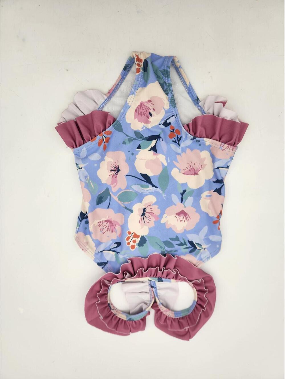 Girls Floral One-Piece Swimsuit – Size 3T